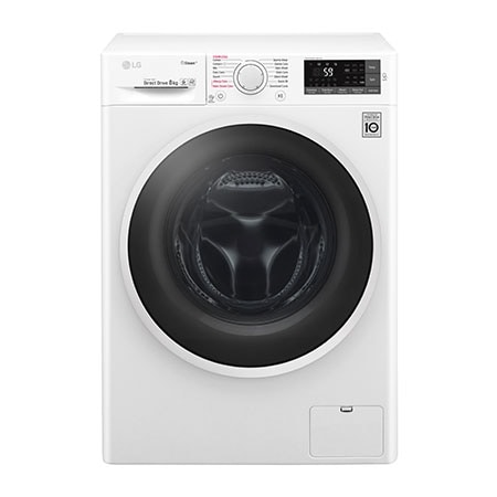 Lg f4j6tgp0w 8kg front load washing machine discount