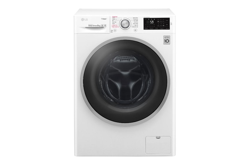 LG Steam™ F4J6TY1W 8Kg 1400 Spin Washing Machine - White, F4J6TY1W
