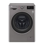 Front view of LG Steam™ F4J6VY8S 9Kg 1400 Spin Washing Machine - Graphite F4J6VY8S