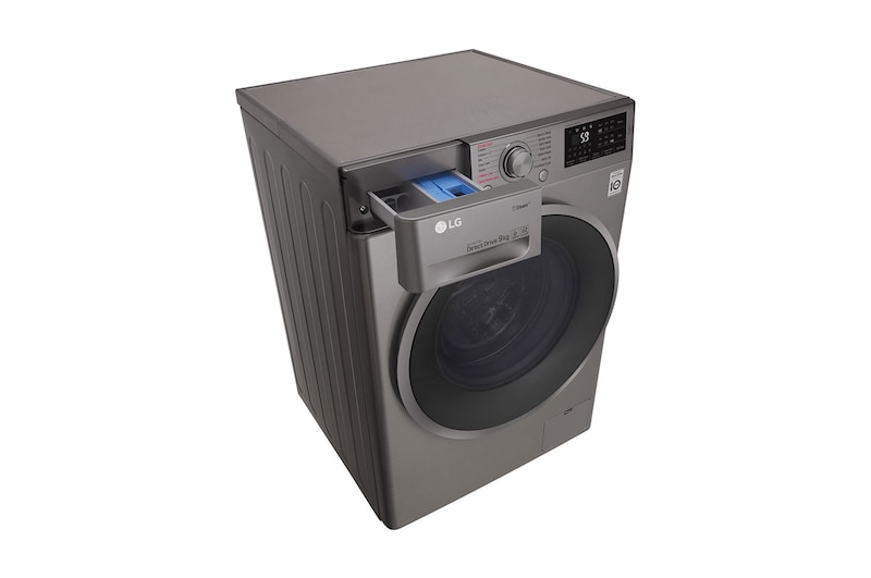 LG Steam™ F4J6VY8S 9Kg 1400 Spin Washing Machine - Graphite, F4J6VY8S