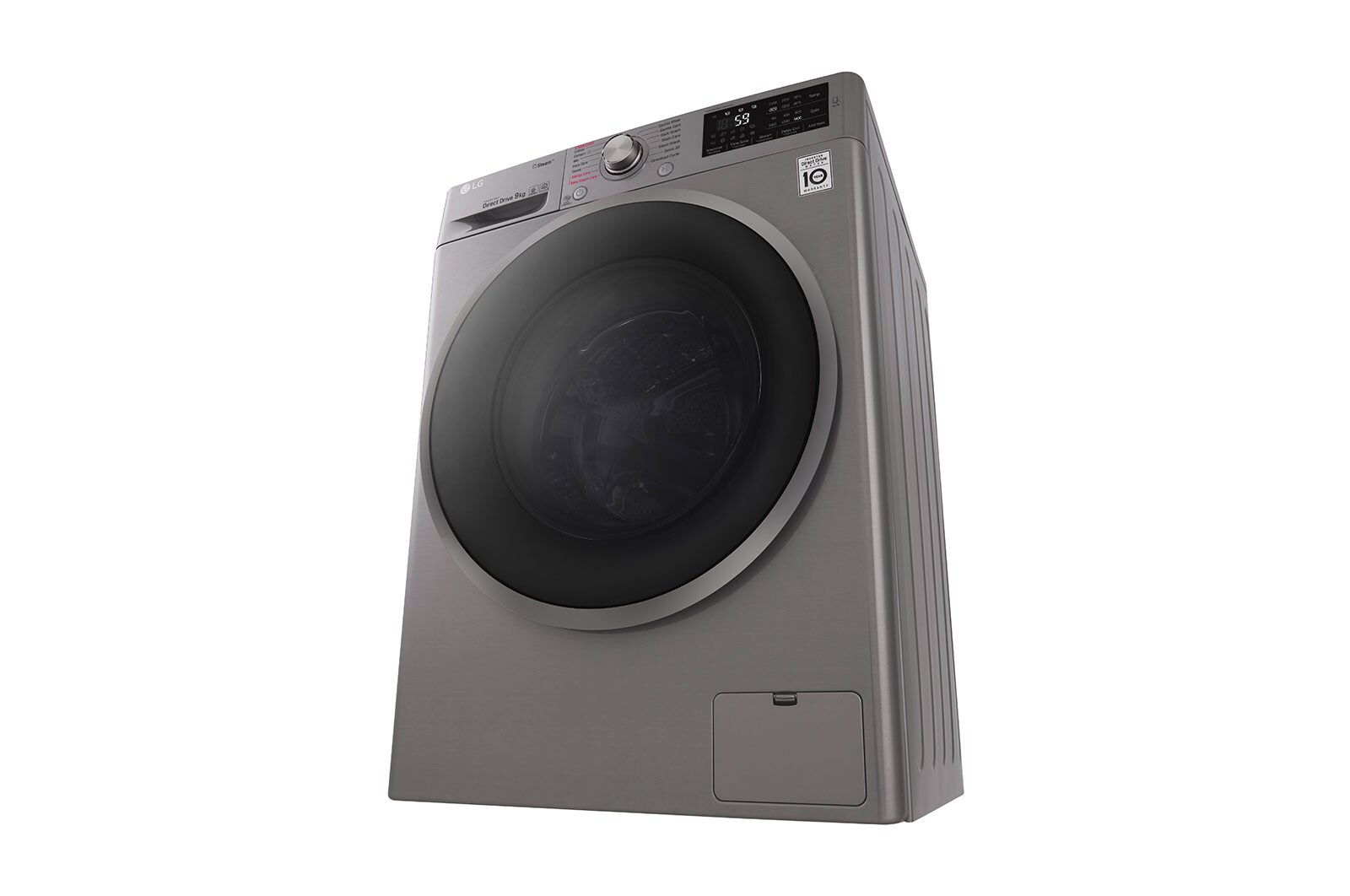 LG Steam™ F4J6VY8S 9Kg 1400 Spin Washing Machine - Graphite, F4J6VY8S