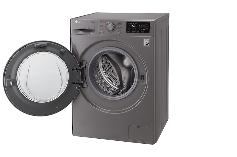 LG Steam™ F4J6VY8S 9Kg 1400 Spin Washing Machine - Graphite, F4J6VY8S