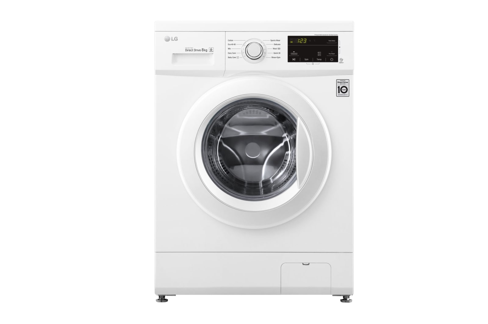 LG Direct Drive | 8kg | Washing Machine | 1360 rpm | White, F4MT08WE