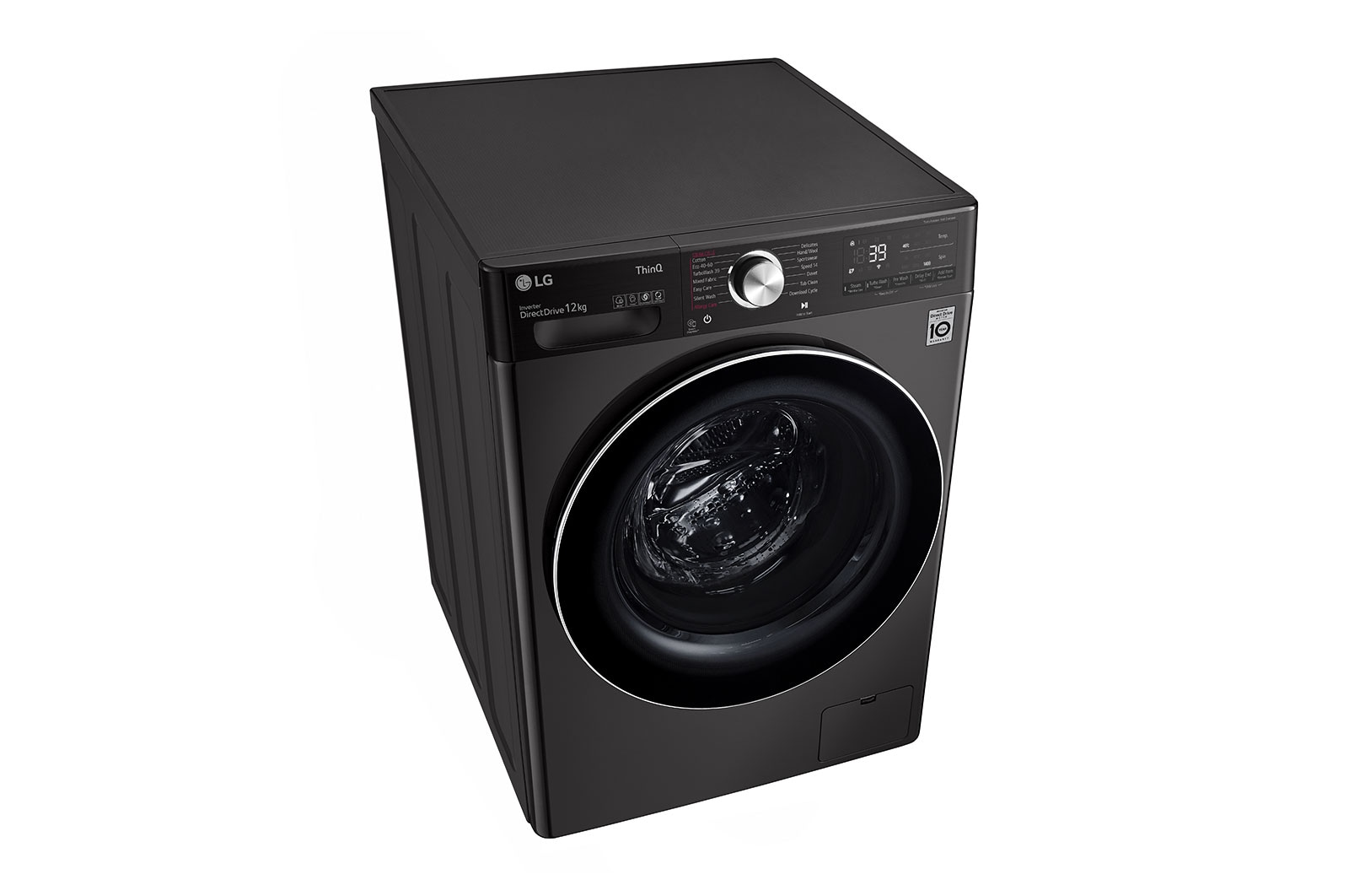LG 12kg Washing Machine Black Steel AI DD™, F4V1012BTSE