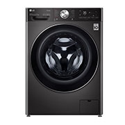 Front view of 12kg Washing Machine Black Steel AI DD™(F4V1012BTSE)