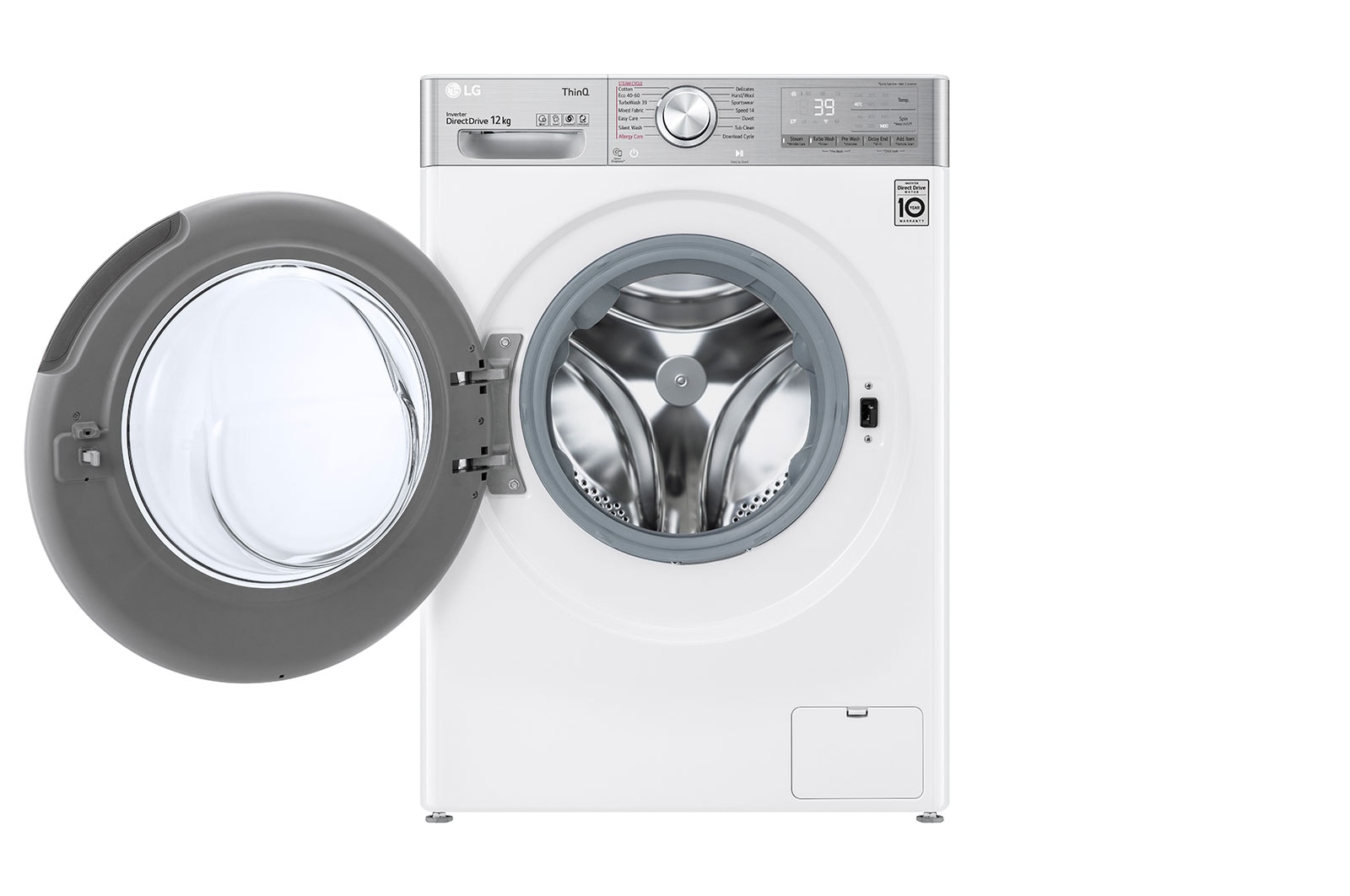 LG 12kg Washing Machine White AI DD™, F4V1012WTSE