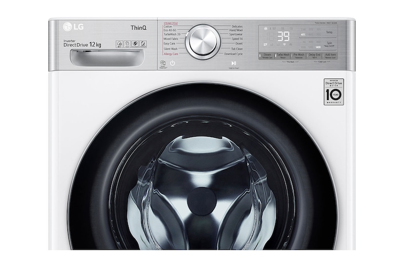 LG 12kg Washing Machine White AI DD™, F4V1012WTSE