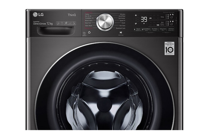 LG 12kg Washing Machine AI DD™, Black Steel, F4V1112BTSA