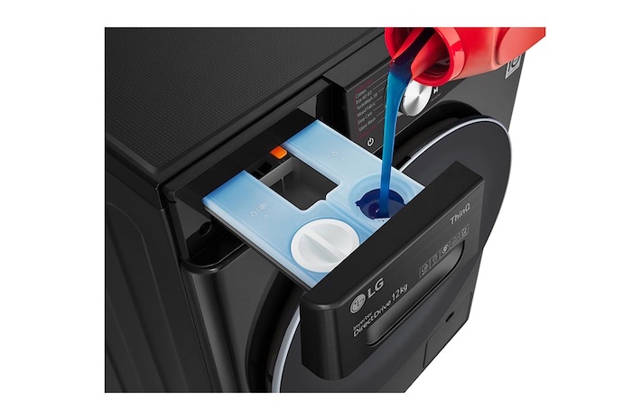 LG 12kg Washing Machine AI DD™, Black Steel, F4V1112BTSA