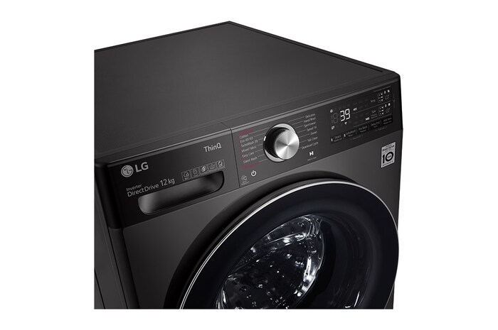 LG 12kg Washing Machine AI DD™, Black Steel, F4V1112BTSA