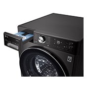 LG WiFi connected | 12kg | Washing Machine | 1360 rpm | Auto Dose | AI DD™ | Direct Drive™ | Steam™ | TurboWash™360 | Black Steel, F4V1112BTSA