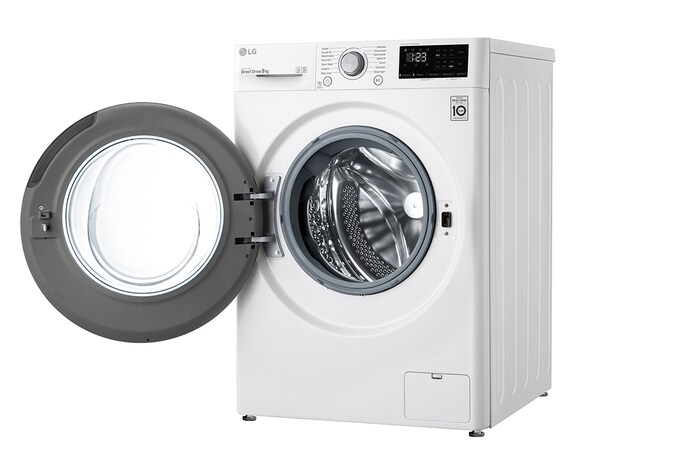 LG 9kg Washing Machine AI DD™, White, F4V309WNE