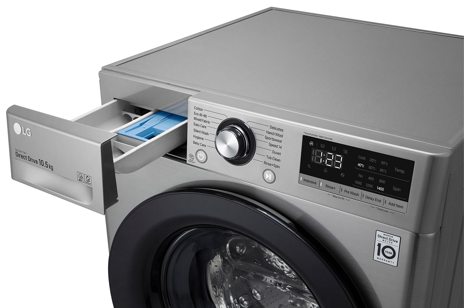 LG 10.5kg Washing Machine Graphite AI DD™, F4V310SNE