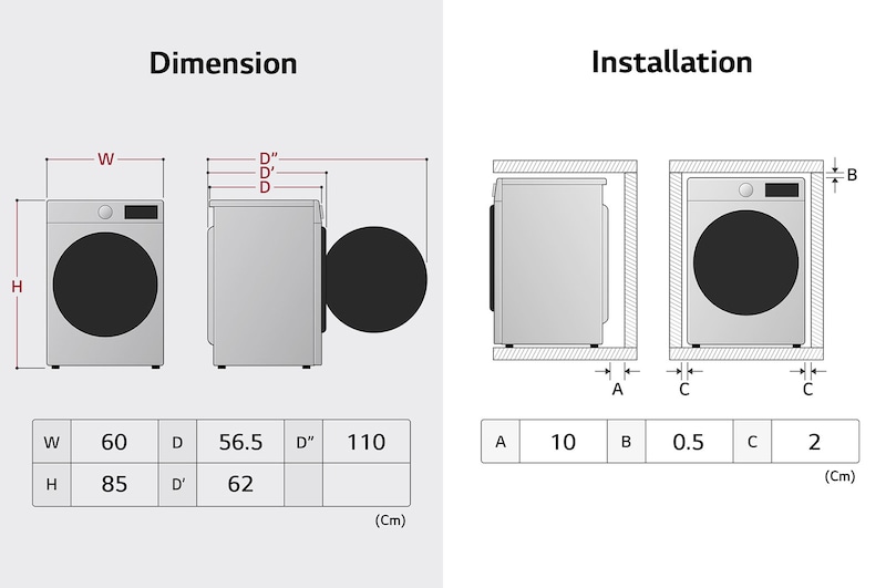 LG 10.5kg Washing Machine AI DD™, Graphite, F4V310SNE
