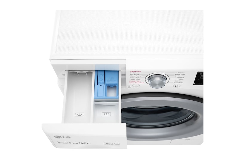 LG 10.5kg Washing Machine White AI DD™, F4V310WSE