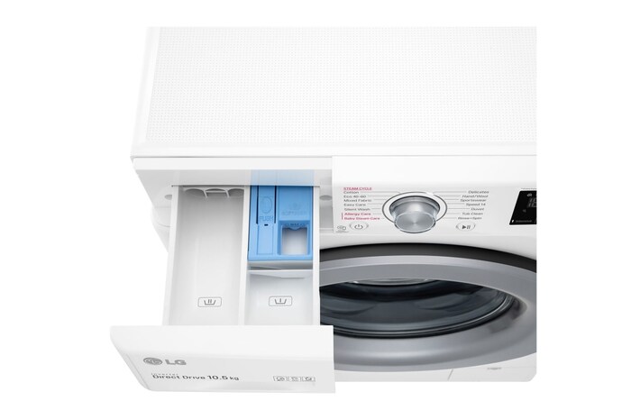 LG 10.5kg Washing Machine White AI DD™, F4V310WSE