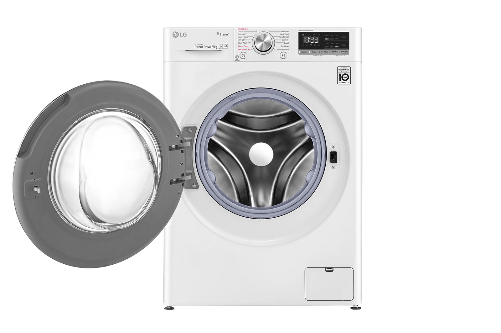 LG AIDD™ F4V509WS 9kg Washing Machine - White, F4V509WS