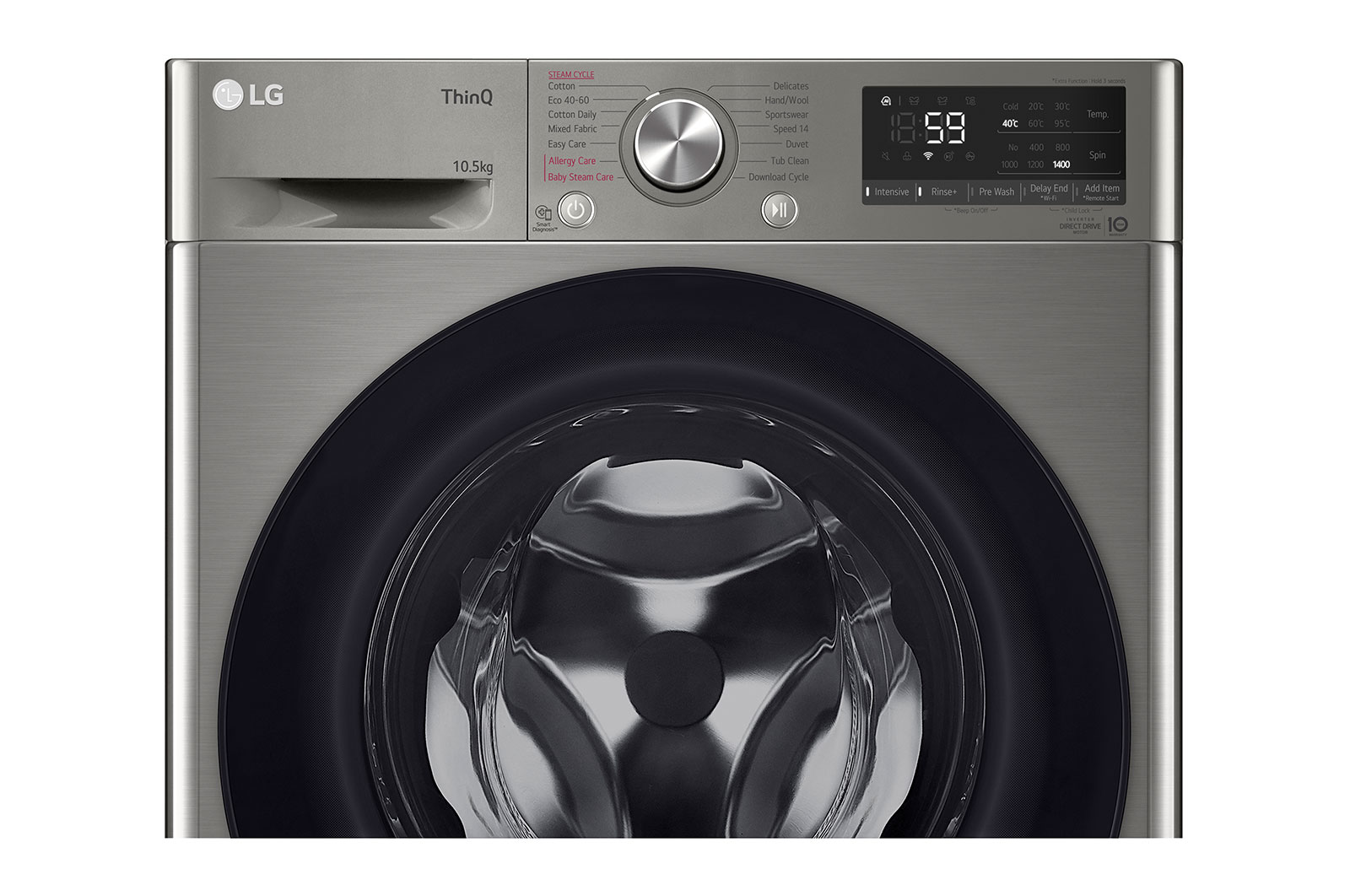 LG 10.5kg Washing Machine Graphite AI DD™, F4V510SSEH