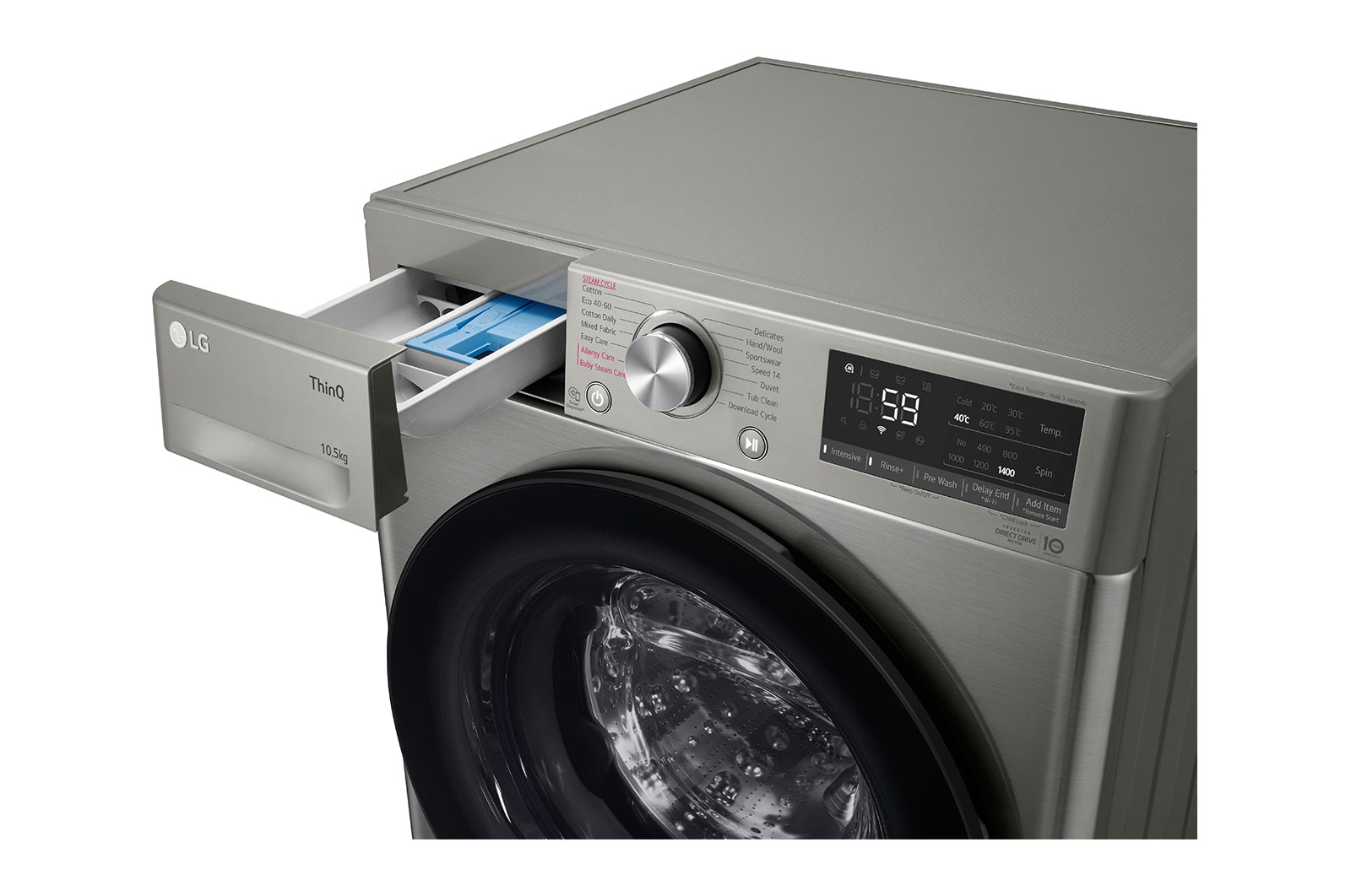 LG 10.5kg Washing Machine Graphite AI DD™, F4V510SSEH