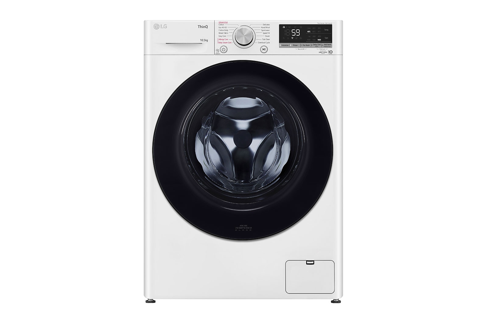 Front view of 10.5kg Washing Machine White AI DD™(F4V510WSEH)