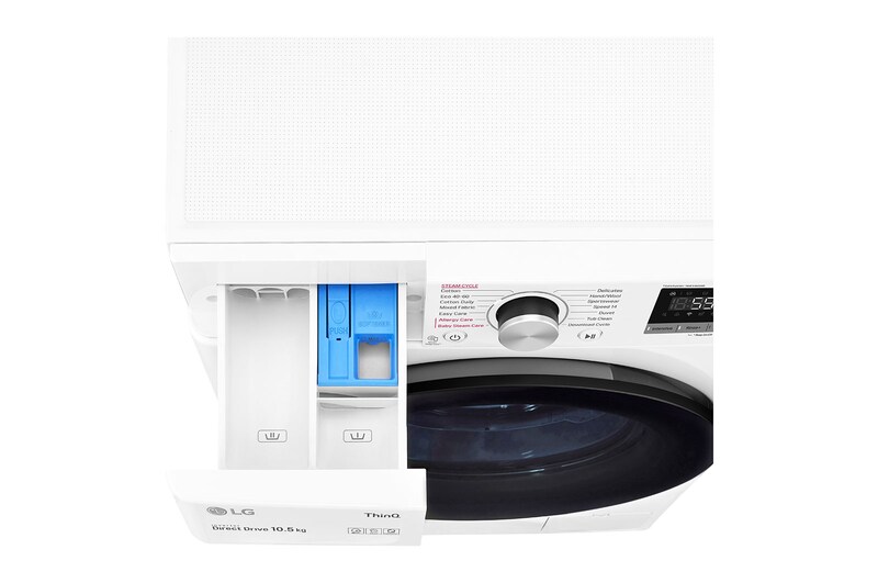 LG 10.5kg Washing Machine AI DD™, White, F4V510WSE