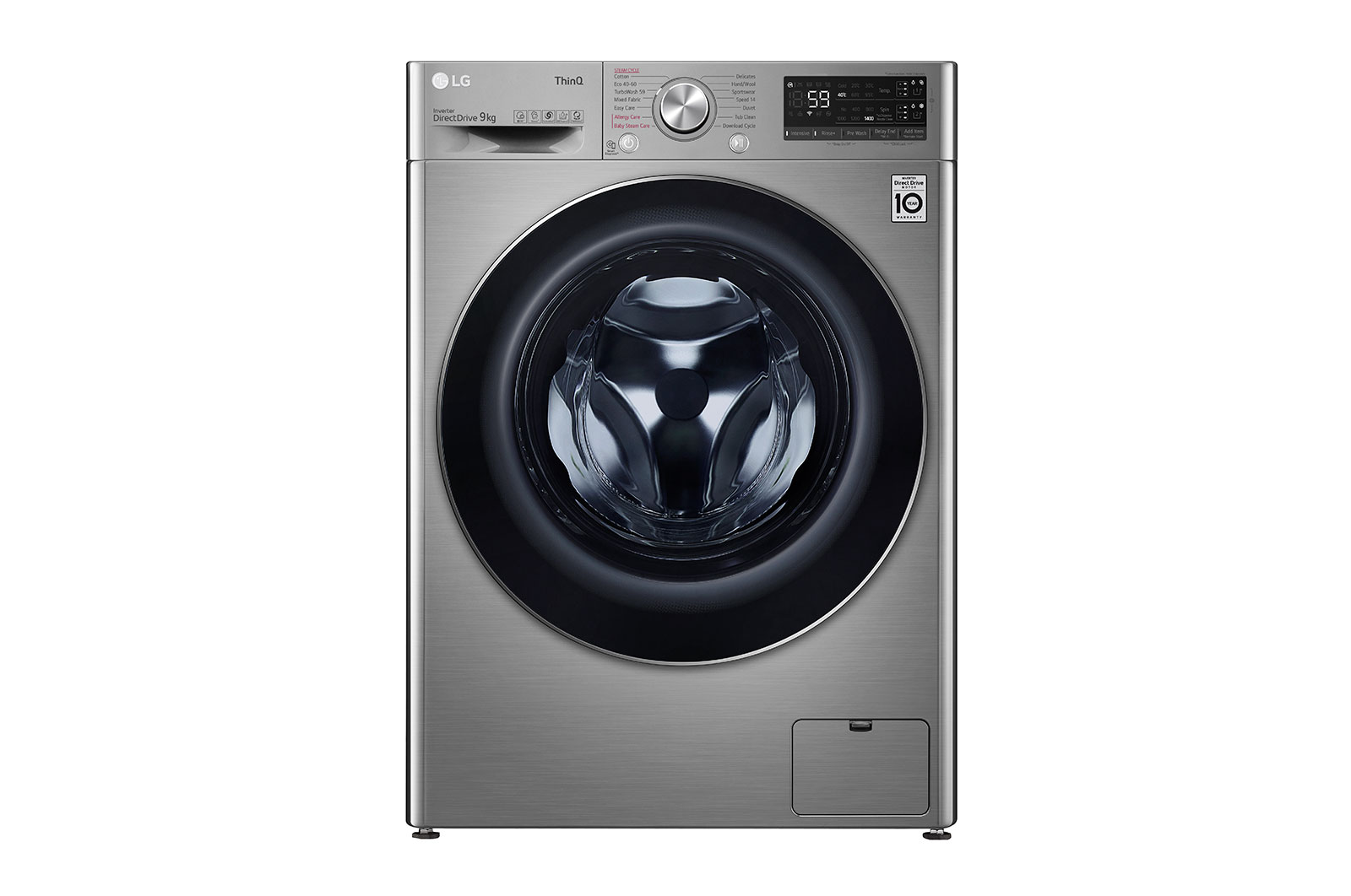 LG WiFi connected | 9kg | Washing Machine | 1360 rpm | Auto Dose | AI DD™ | Direct Drive™ | Steam™ | TurboWash™ | Graphite, F4V709STSA