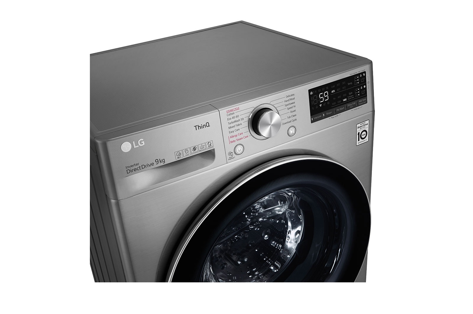 LG 9kg Washing Machine Graphite AI DD™, F4V709STSA