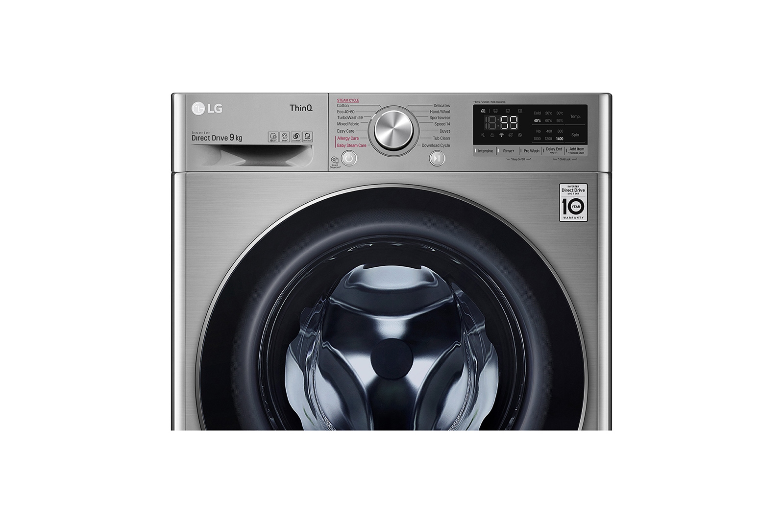 LG 9kg Washing Machine Graphite AI DD™, F4V709STSE