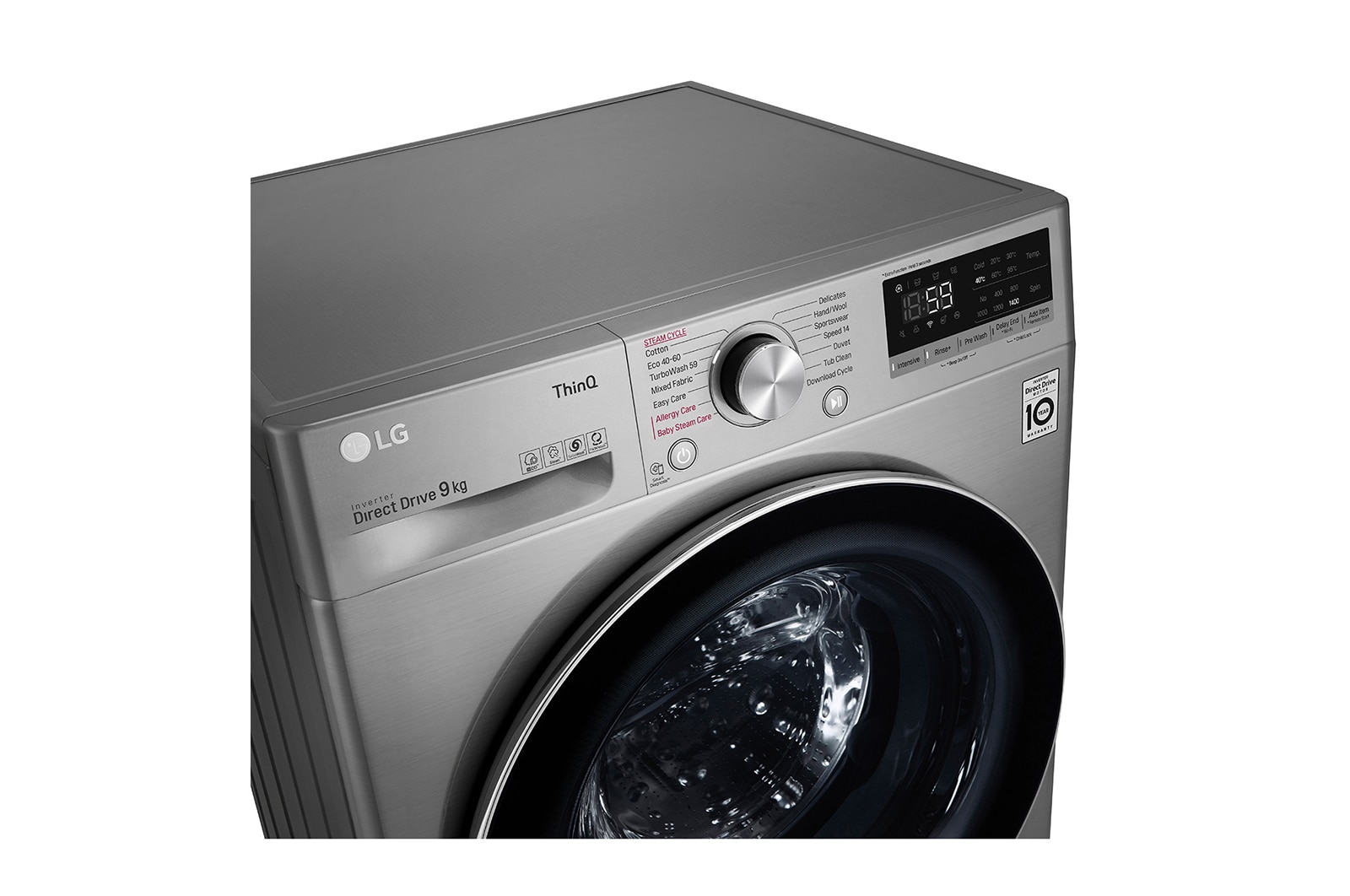 LG 9kg Washing Machine Graphite AI DD™, F4V709STSE