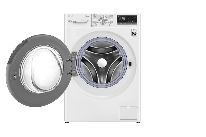 LG 9kg Washing Machine AI DD™, White, F4V709WTSE