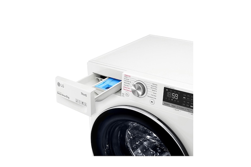 LG 9kg Washing Machine AI DD™, White, F4V709WTSE