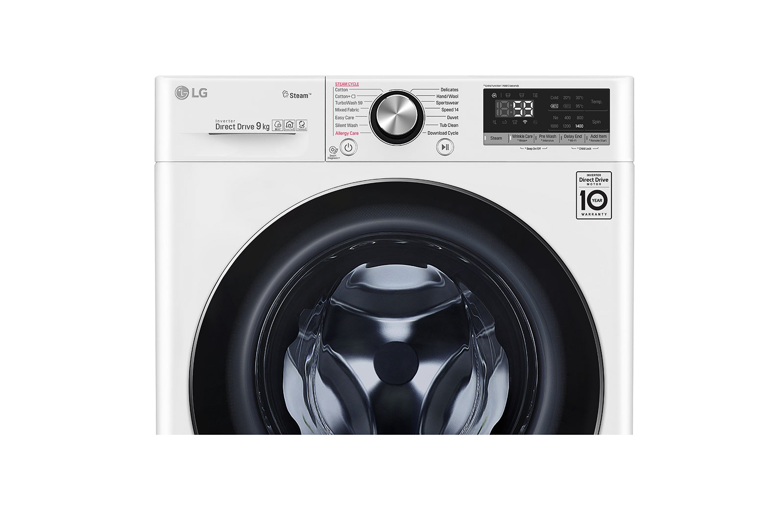 LG Turbowash™ F4V709WTS 9kg Washing Machine - White, F4V709WTS