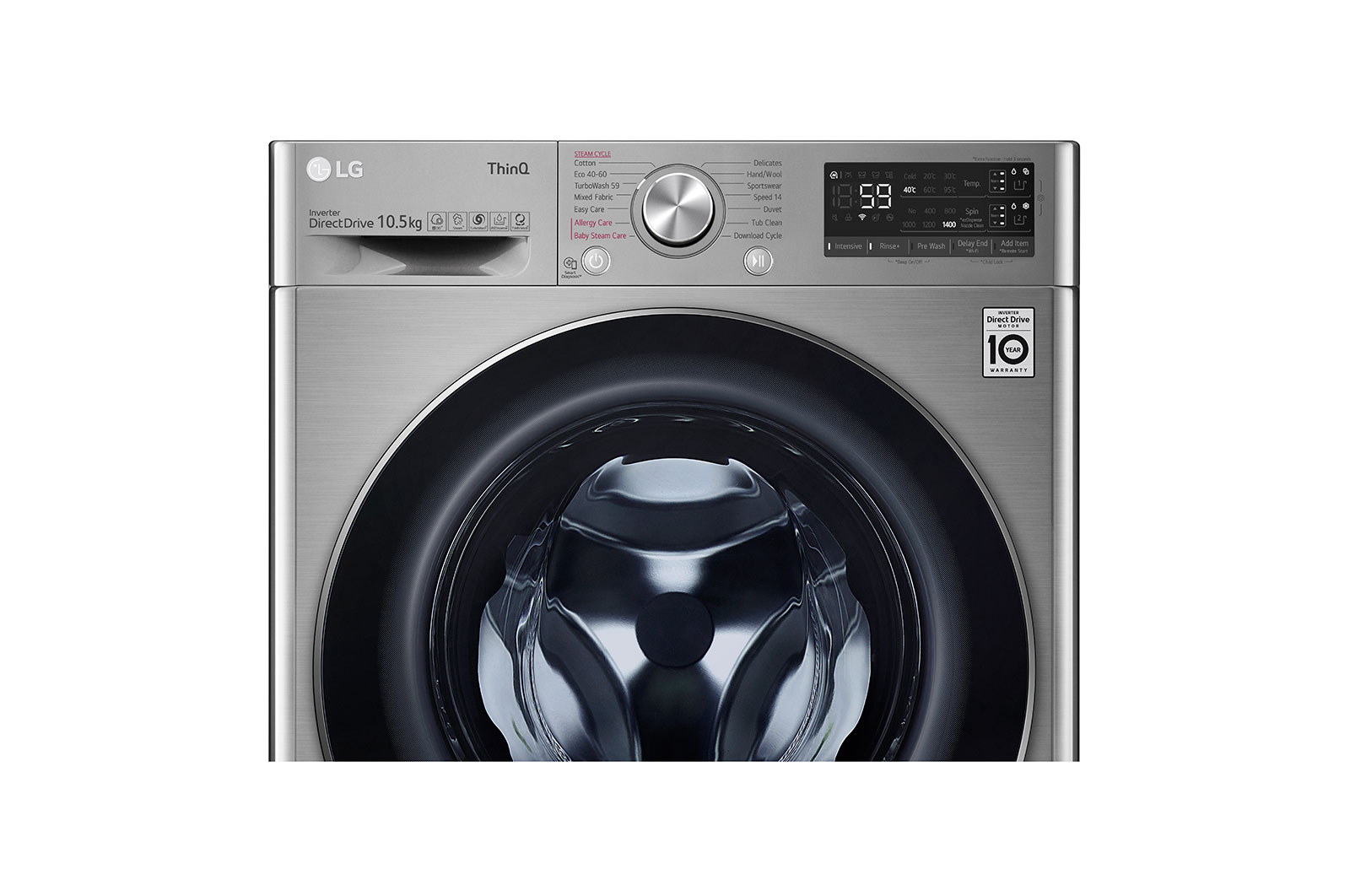 LG 10.5kg Washing Machine Graphite AI DD™, F4V710STSA