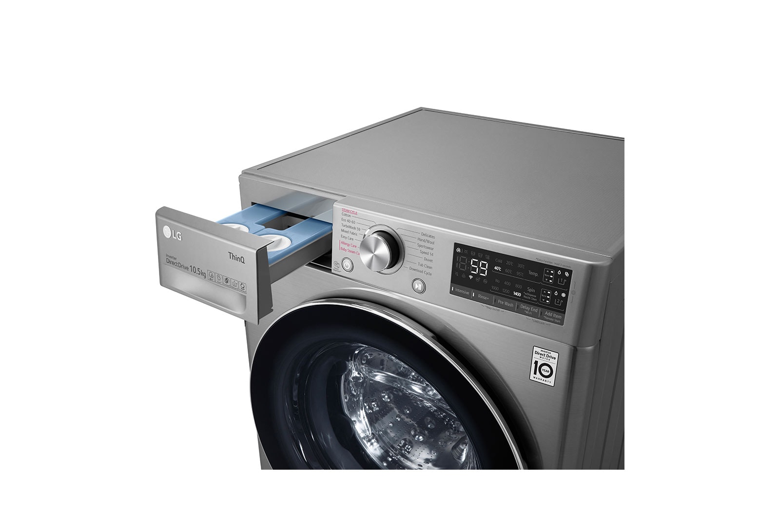 LG 10.5kg Washing Machine Graphite AI DD™, F4V710STSA