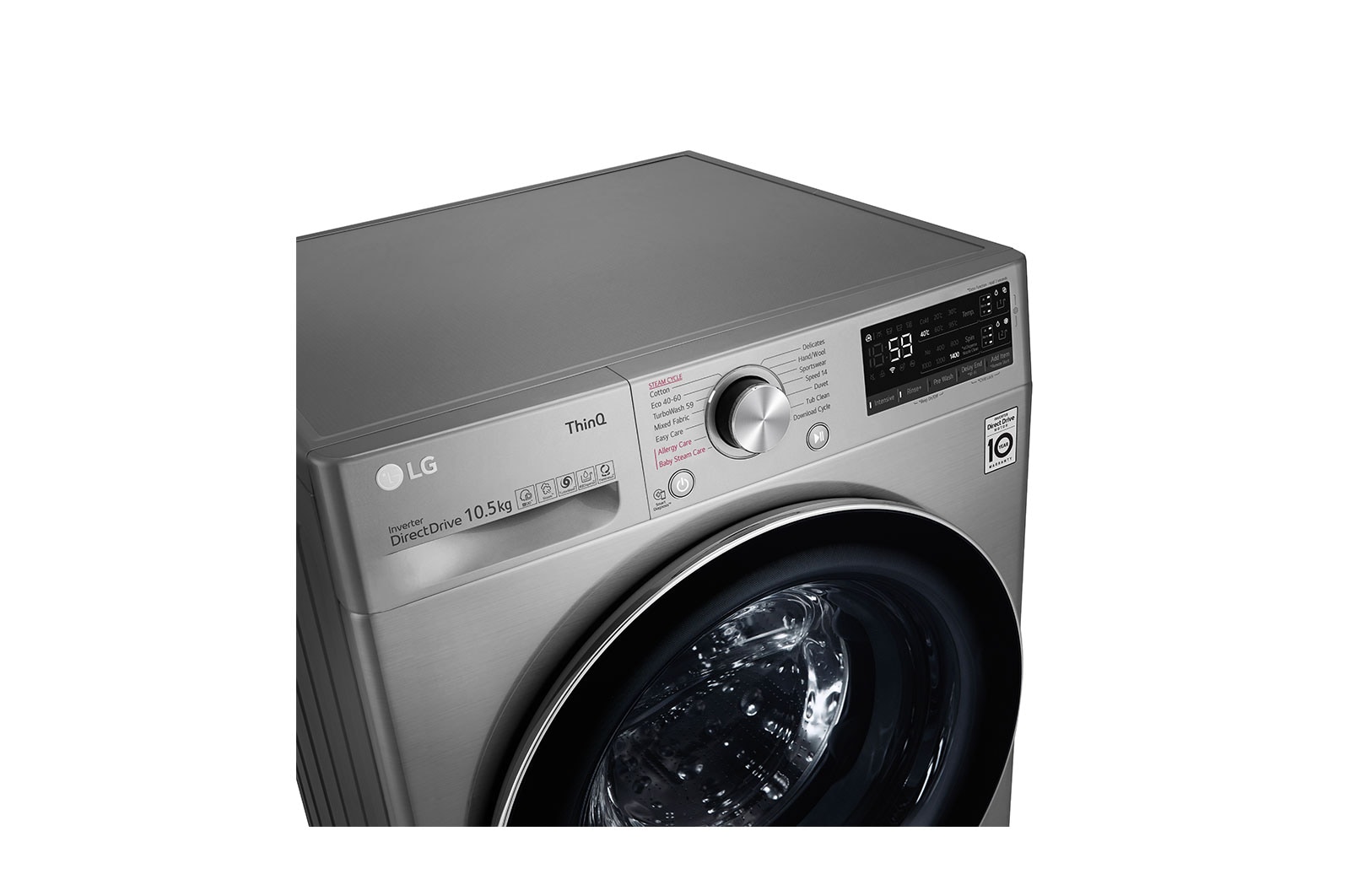 LG 10.5kg Washing Machine Graphite AI DD™, F4V710STSA