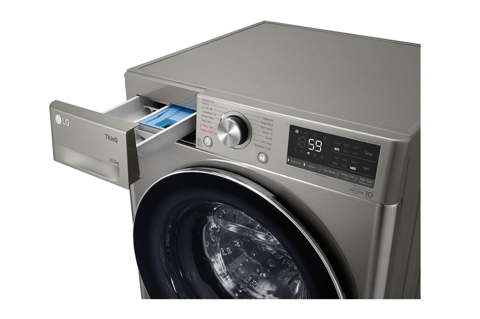 LG 10.5kg Washing Machine Graphite AI DD™, F4V710STSH