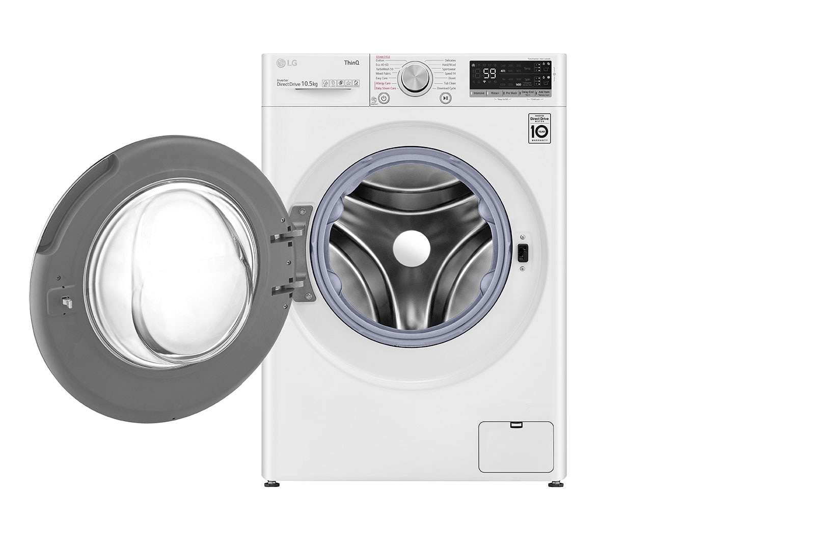 LG 10.5kg Washing Machine White AI DD™, F4V710WTSA