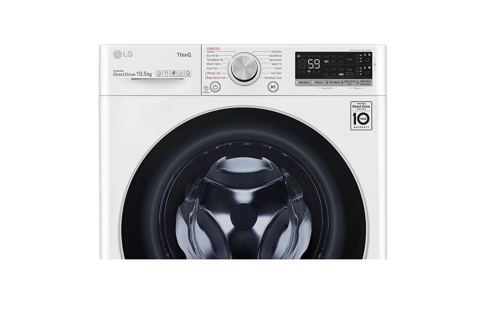 LG 10.5kg Washing Machine White AI DD™, F4V710WTSA