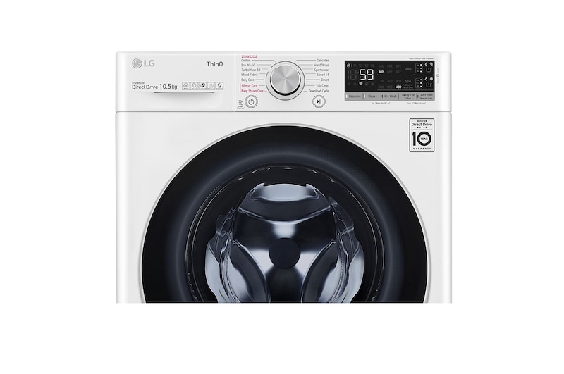 LG 10.5kg Washing Machine AI DD™, White, F4V710WTSA