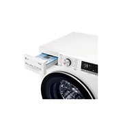 LG WiFi connected | 10.5kg | Washing Machine | 1360 rpm | Auto Dose | AI DD™ | Direct Drive™ | Steam™ | TurboWash™ | White, F4V710WTSA