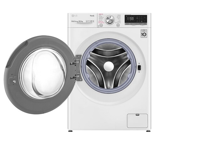 LG 10.5kg Washing Machine AI DD™, White, F4V710WTSE