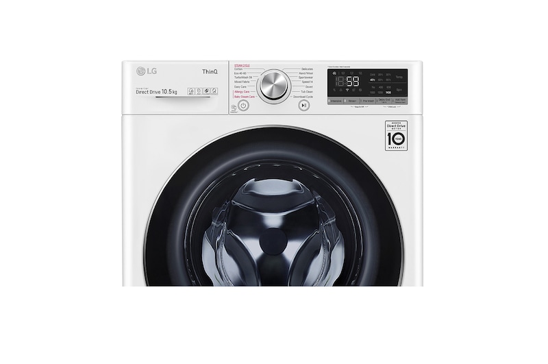 LG 10.5kg Washing Machine AI DD™, White, F4V710WTSE