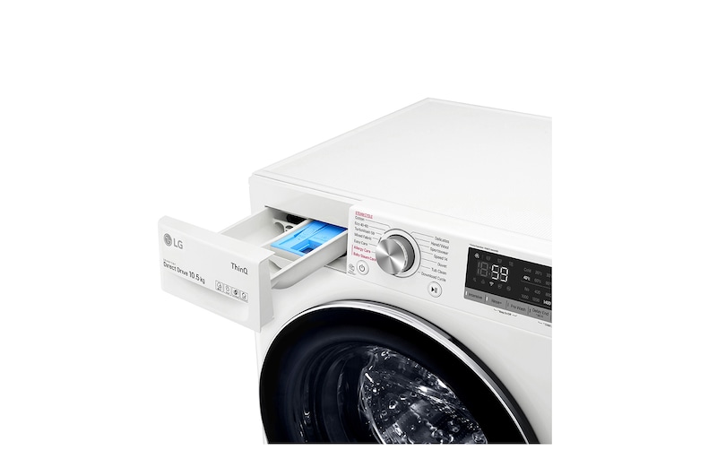 LG 10.5kg Washing Machine AI DD™, White, F4V710WTSE