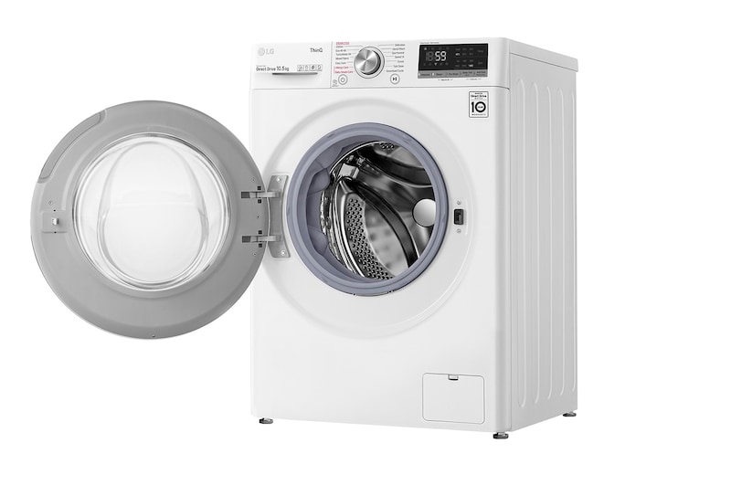 LG 10.5kg Washing Machine AI DD™, White, F4V710WTSE