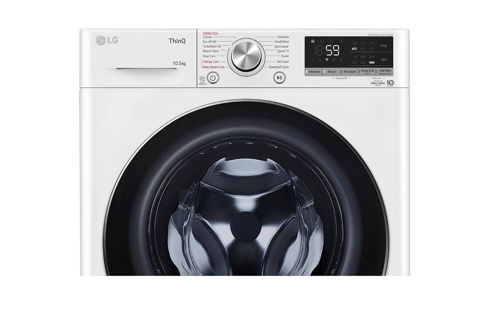 LG 10.5kg Washing Machine White AI DD™, F4V710WTSH