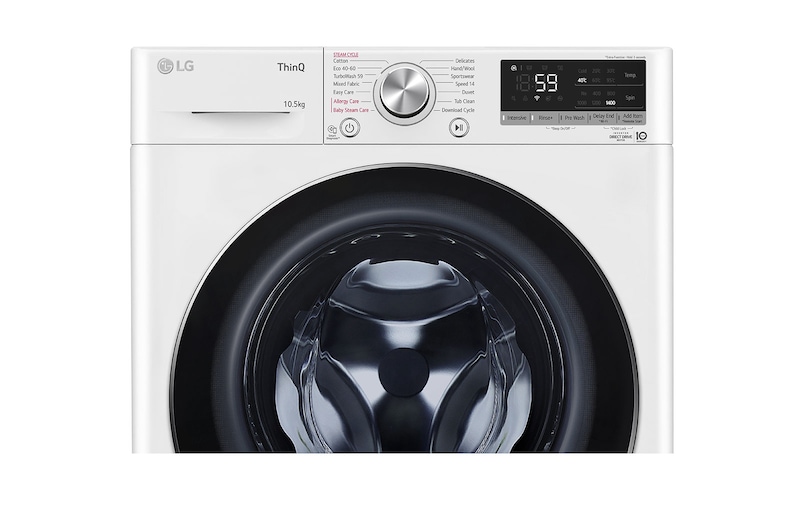 LG 10.5kg Washing Machine AI DD™, White, F4V710WTSH
