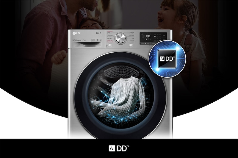 LG 12kg Washing Machine AI DD™, Graphite, F4V712STSE