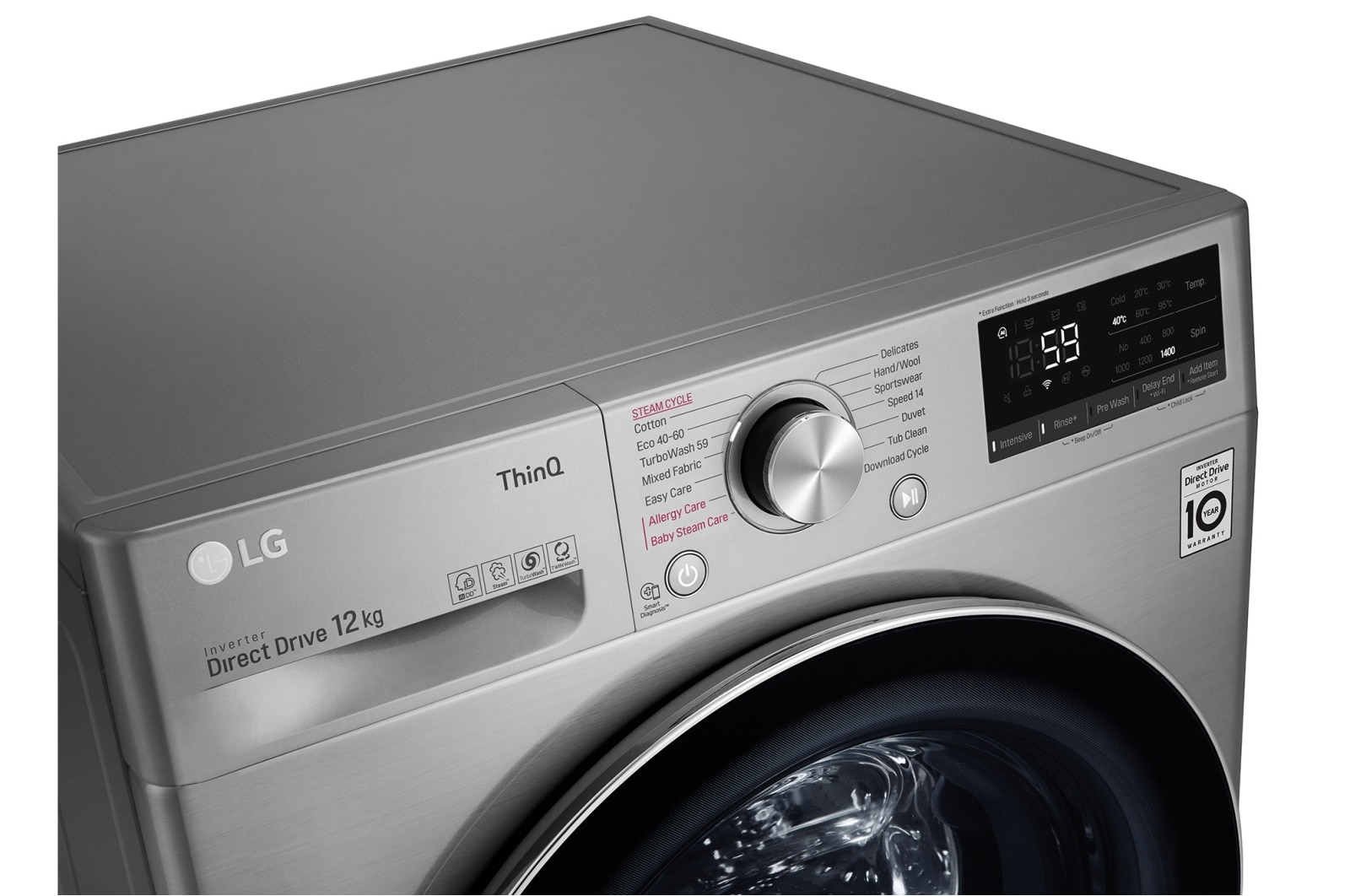 LG 12kg Washing Machine Graphite AI DD™, F4V712STSE