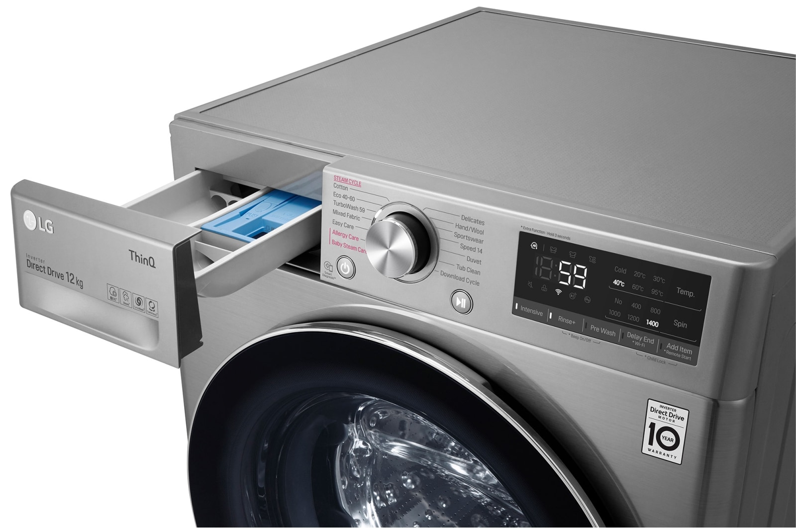 LG 12kg Washing Machine Graphite AI DD™, F4V712STSE