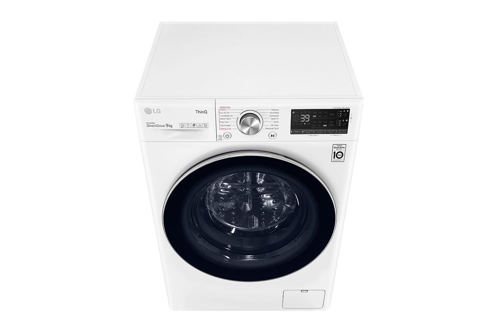 LG 9kg Washing Machine White AI DD™, F4V909WTSA